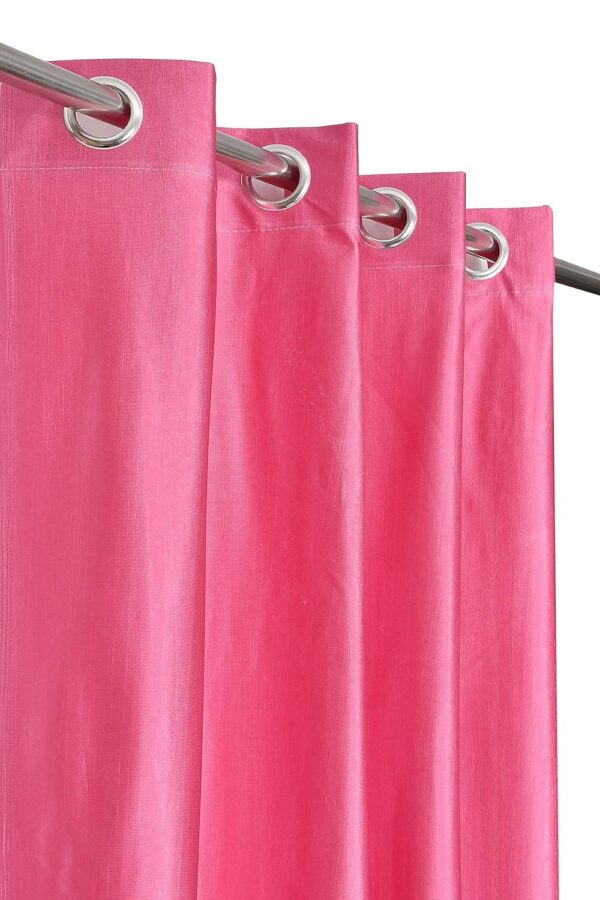 Chic Pink Polyester Feather Curtains Set for Living Room and Bedroom - Image 3