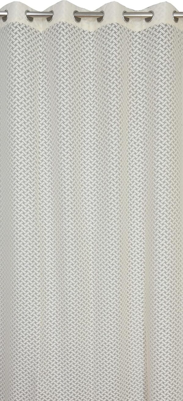 Yarnis Cream Polyester Sheer Criss-Cross Curtains for 5 Feet Windows - Image 3