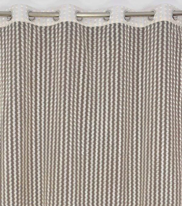 Elegant Sheer Curtains for 5 Feet Windows | Semi-Transparent Cream Parda Set - Image 6