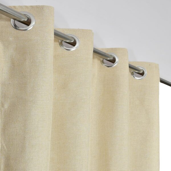 Jute Curtains for Doors: Modern, Hypoallergenic 7 Feet Long Curtains in Cream - Image 2