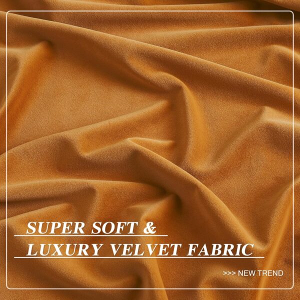 MUMFAS Orange Velvet Curtains: Soundproof, Darkening Drapes for Stylish Privacy - Image 6