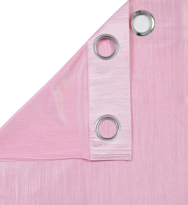 Faux Texture Baby Pink Curtains for Room Darkening and Privacy Solutions - Image 8