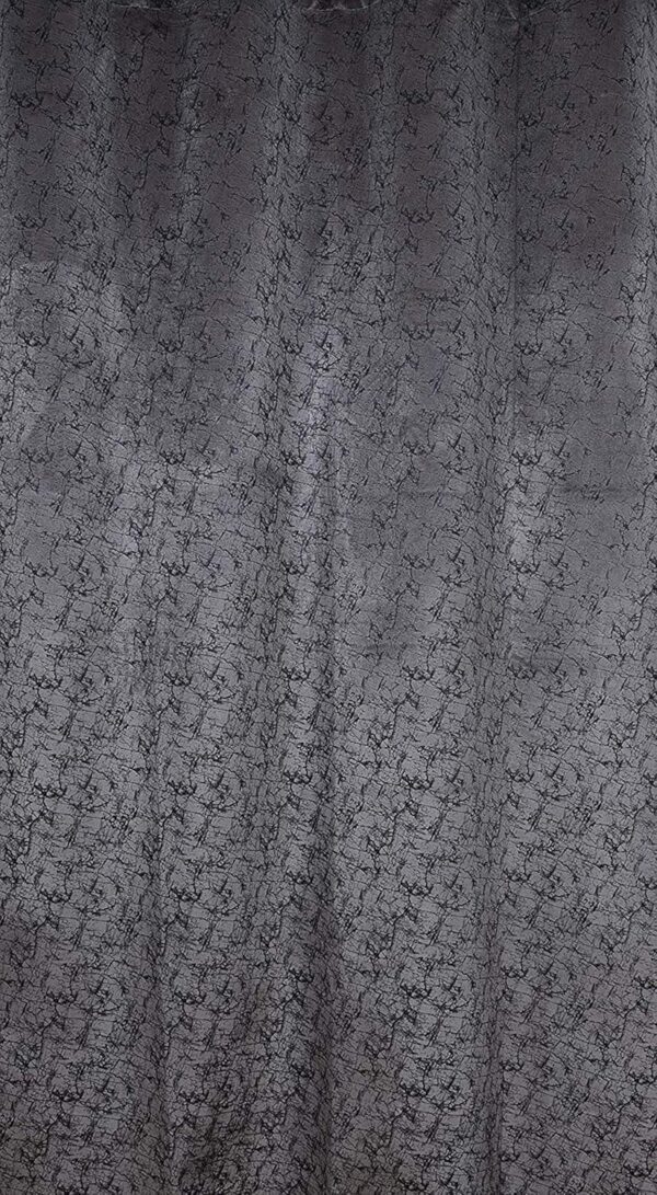 Premium Suede Velvet Room Darkening Curtains - 7 Feet Grey Door Set - Image 3