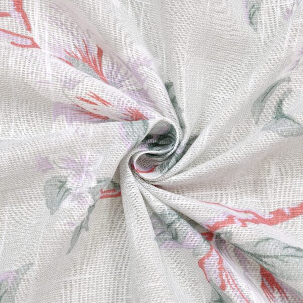 Floral Printed Cotton Sheer Curtains for Elegant Home Decor and Privacy - Image 5