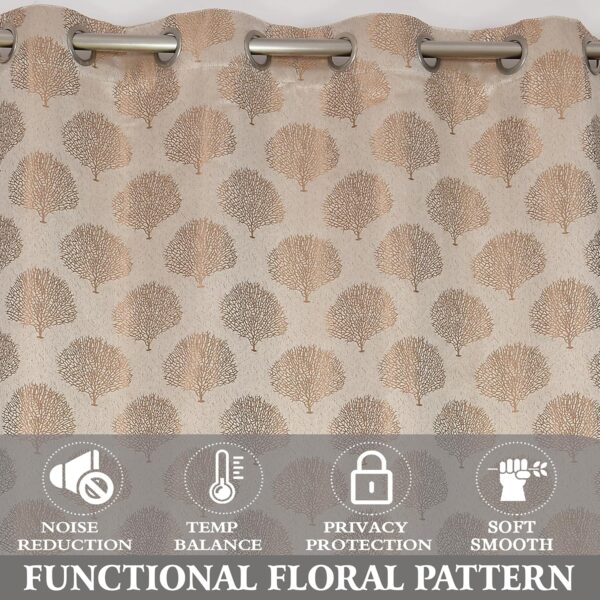 Stylish 7 Feet Long Beige Curtains for Doors and Windows - Set of 2 - Image 6