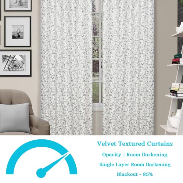 Elegant White Velvet Room Darkening Curtains for Bedroom and Living Room - Image 6