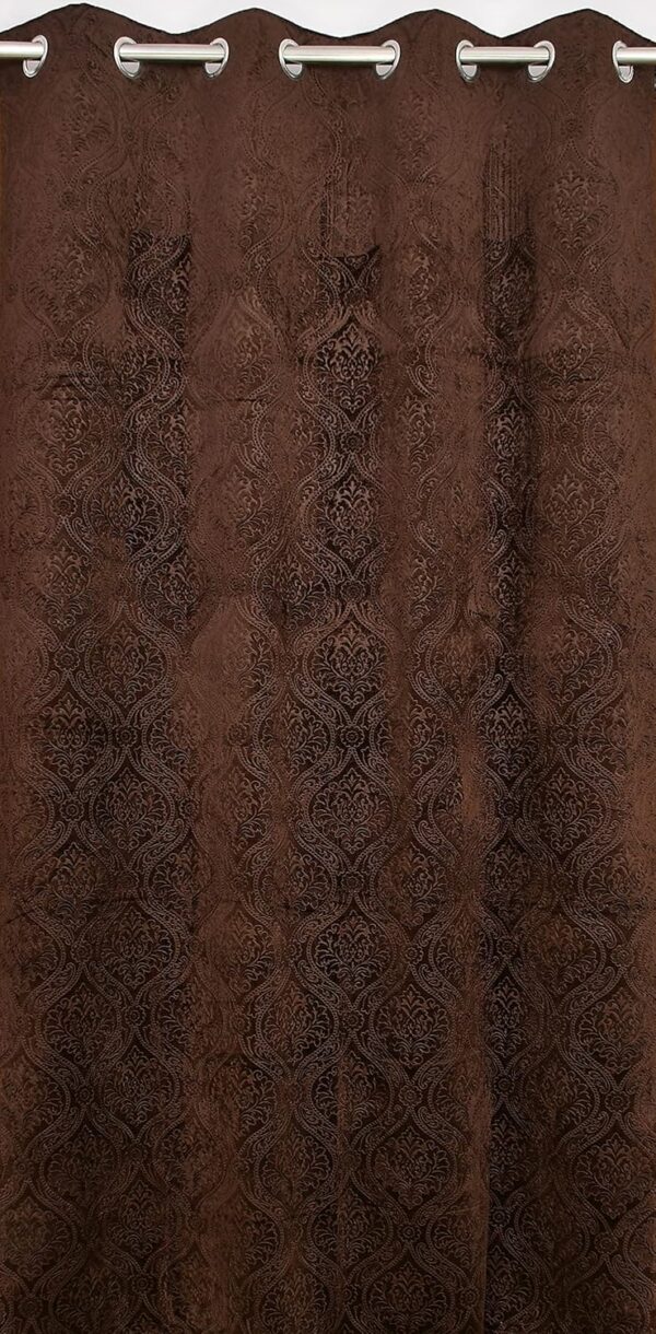 Elevate Your Space with Homefab India 2 Piece Brown Velvet Curtains - Image 4