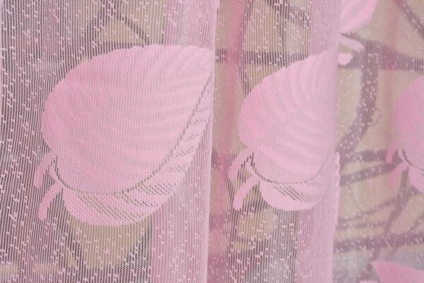 Sheer 6 Feet Long Curtains for Doors - Light Filtering Pink Design - Image 9