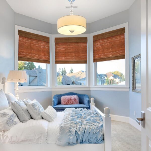 Radiance Cordless Bamboo Roman Shades for Standard Windows in Maple Finish - Image 4