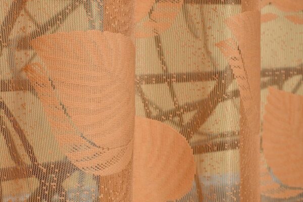 Sheer 6ft Curtains for Doors | Light Filtering Beige Net Curtains - Image 7