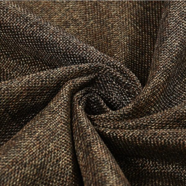 Stylish Jute Curtains for Windows | Breathable Eyelet Parda in Coffee Color - Image 8