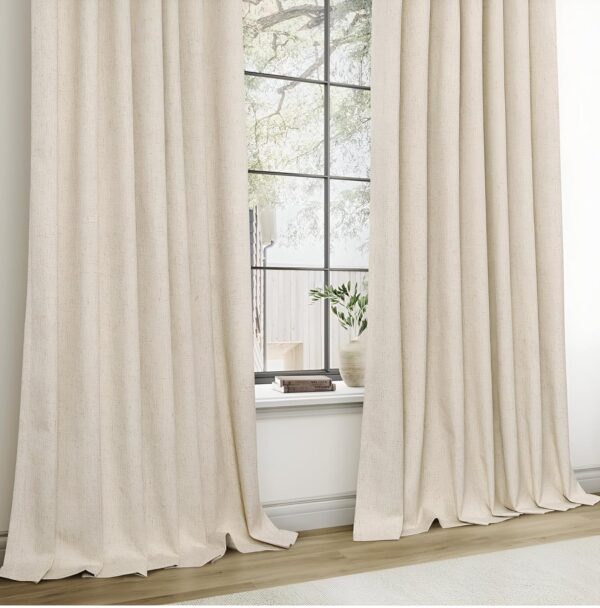 Textured Linen Blackout Curtains for Living Room and Bedroom Decor - Image 3