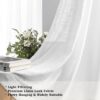 Cotton Sheer Curtains for Elegant Home Decor - Set of 2 Pcs - Image 3