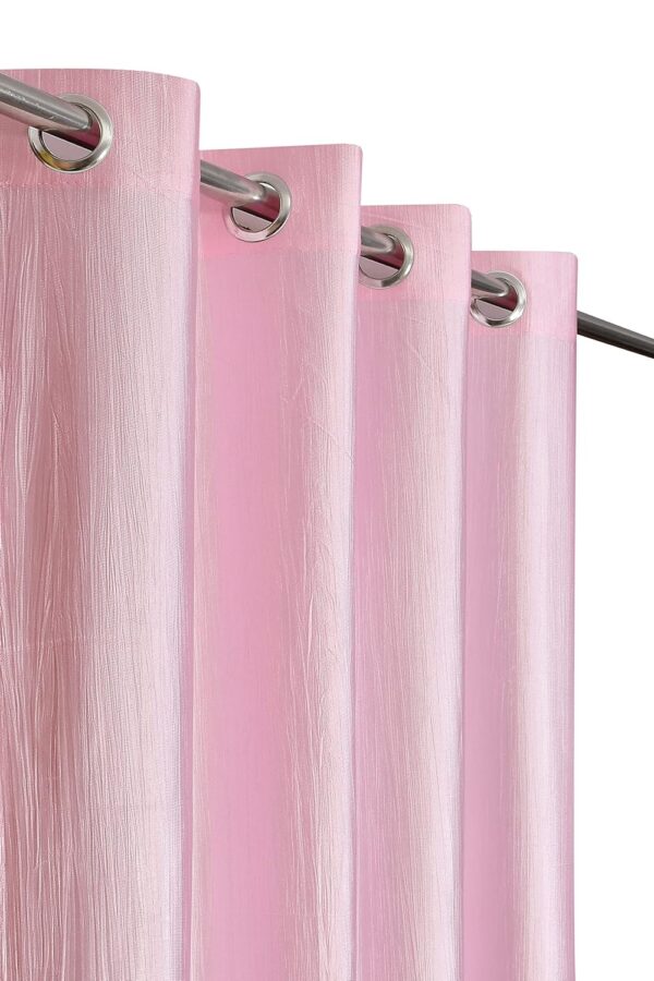 Faux Texture Baby Pink Curtains for Room Darkening and Privacy Solutions - Image 7