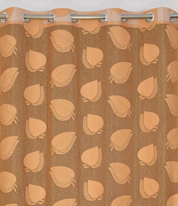 Sheer 6ft Curtains for Doors | Light Filtering Beige Net Curtains - Image 6