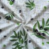 Elegant Floral Green Cotton Blackout Curtains for Optimal Room Darkening - Image 2