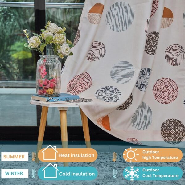 Tramb Printed Polyester Curtains for Privacy, Noise Reduction, and Thermal Resistance - Image 3