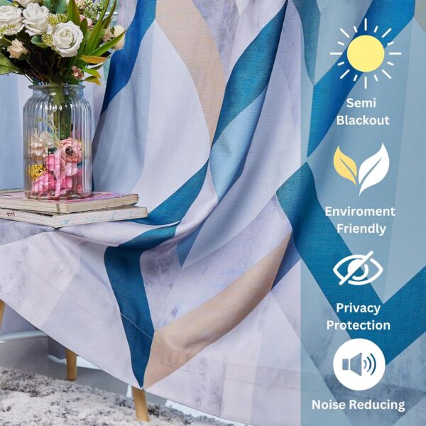 Tramb Printed Polyester Curtains: Total Privacy and Light Filtering for Your Home - Image 5