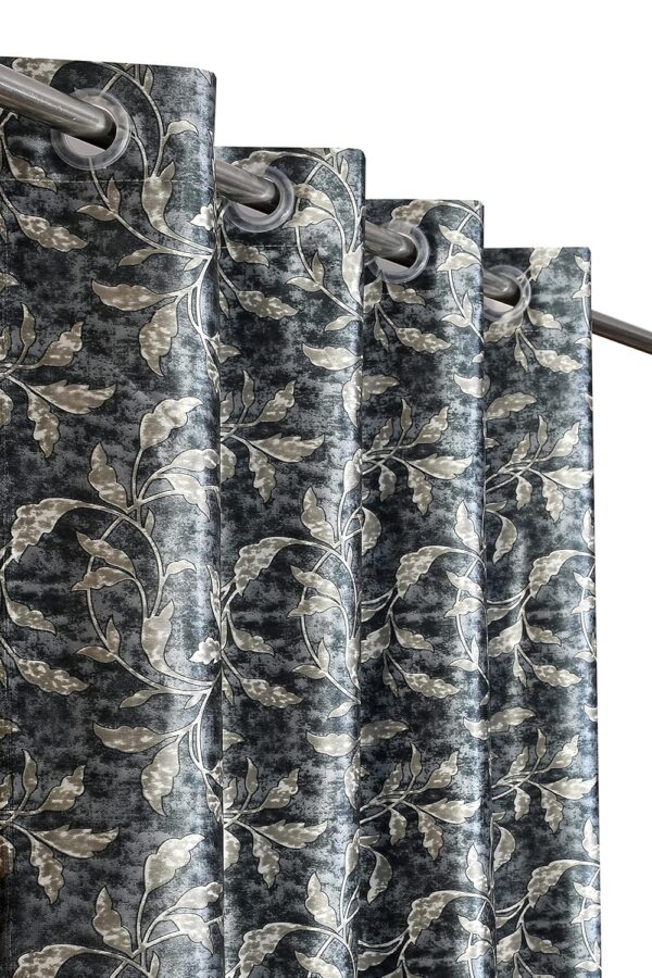 Stylish Grey Room Darkening Curtains for Bedroom and Living Room Windows - Image 4