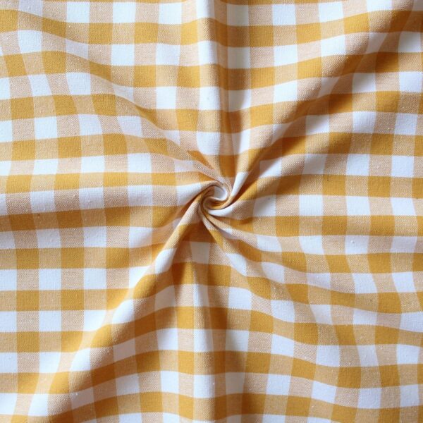 Airwill Yellow Gingham Check Blackout Curtains for Stylish Room Darkening - Image 2