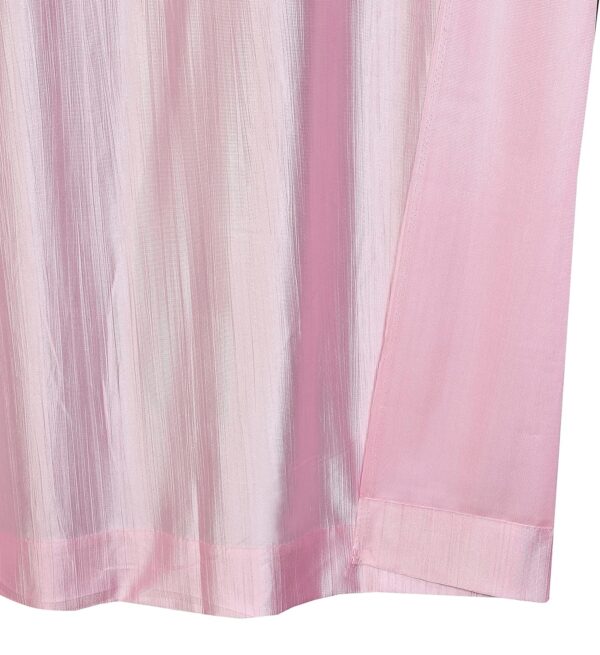 Faux Texture Baby Pink Curtains for Room Darkening and Privacy Solutions - Image 5