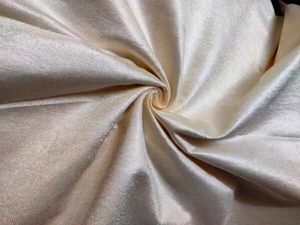 Elegant Royal Silky Cream Window Curtains with Stainless Steel Eyelets - 6 Feet - Image 3