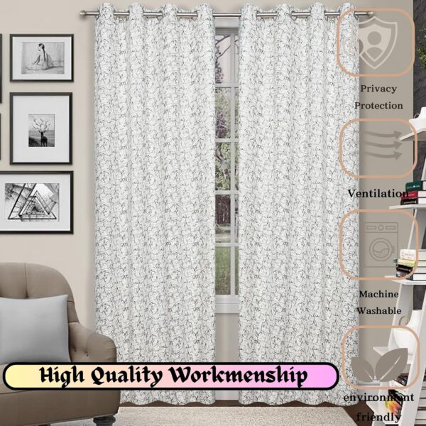 Elegant White Velvet Room Darkening Curtains for Bedroom and Living Room - Image 3