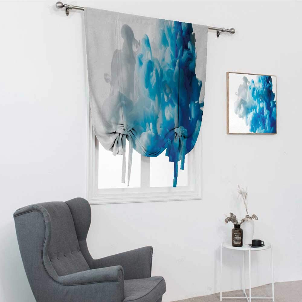 Transform Your Space with Stunning Blue & White Skyline Roman Shades