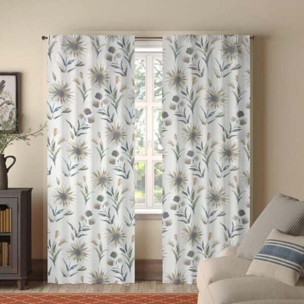 Aqua Blue Thermal Insulated Blackout Curtains for Bedroom and Living Room