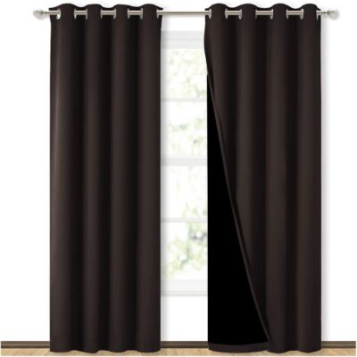 BFAM 100% Blackout Curtains for Complete Darkness and Soundproofing in Bedrooms