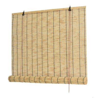 Bamboo Roller Shades for Indoor and Outdoor Sunlight Control and Decoration