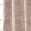 Beige Jardin Cotton Room Darkening Curtains for Easy Living Spaces