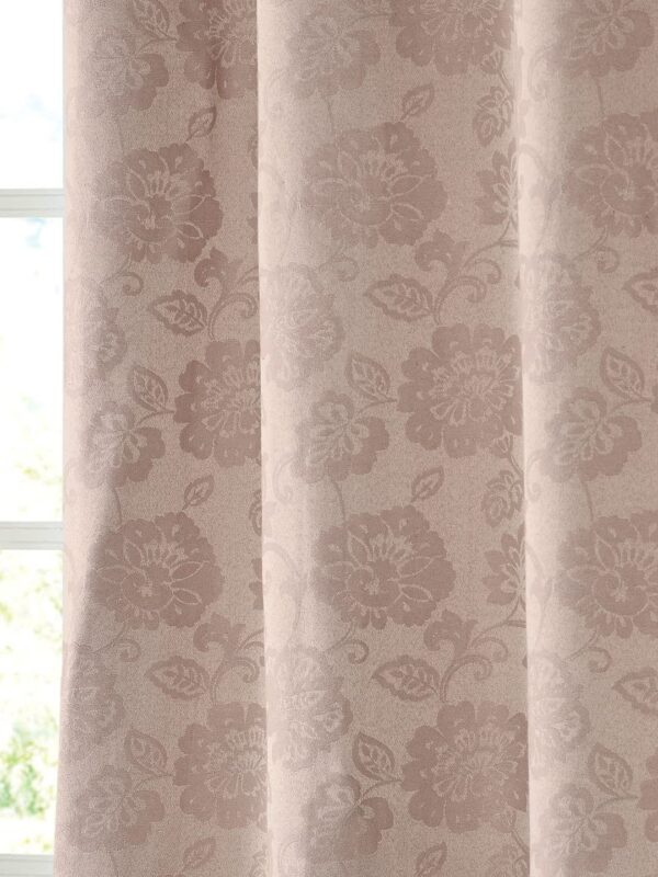 Beige Jardin Cotton Room Darkening Curtains for Easy Living Spaces