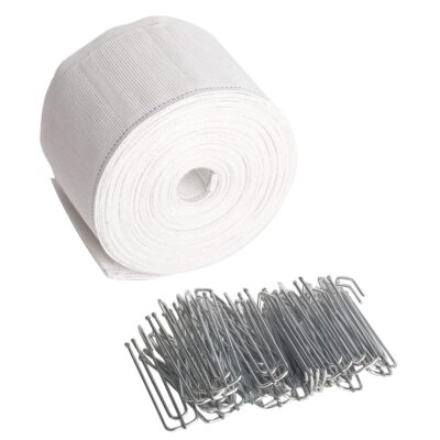 Best 10 Yards Curtain Pleat Tape with 30 Stainless Steel Hooks for DIY