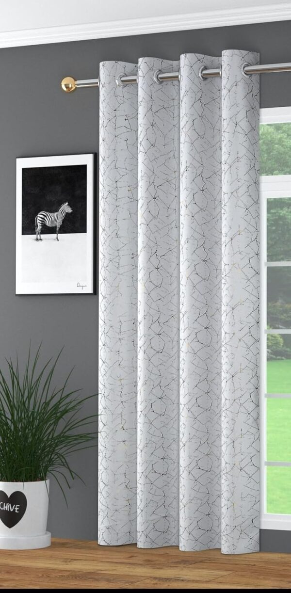 Blackout Door Curtain Set - Thermal Insulated Heavy Fabric in White