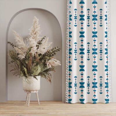 Bohemian 100% Cotton Door Curtains – 7 Feet Long, Room Darkening Decor