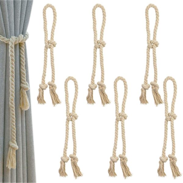 Boho Curtain Tiebacks: Rustic Macrame Ties for Home and Outdoor Drapes