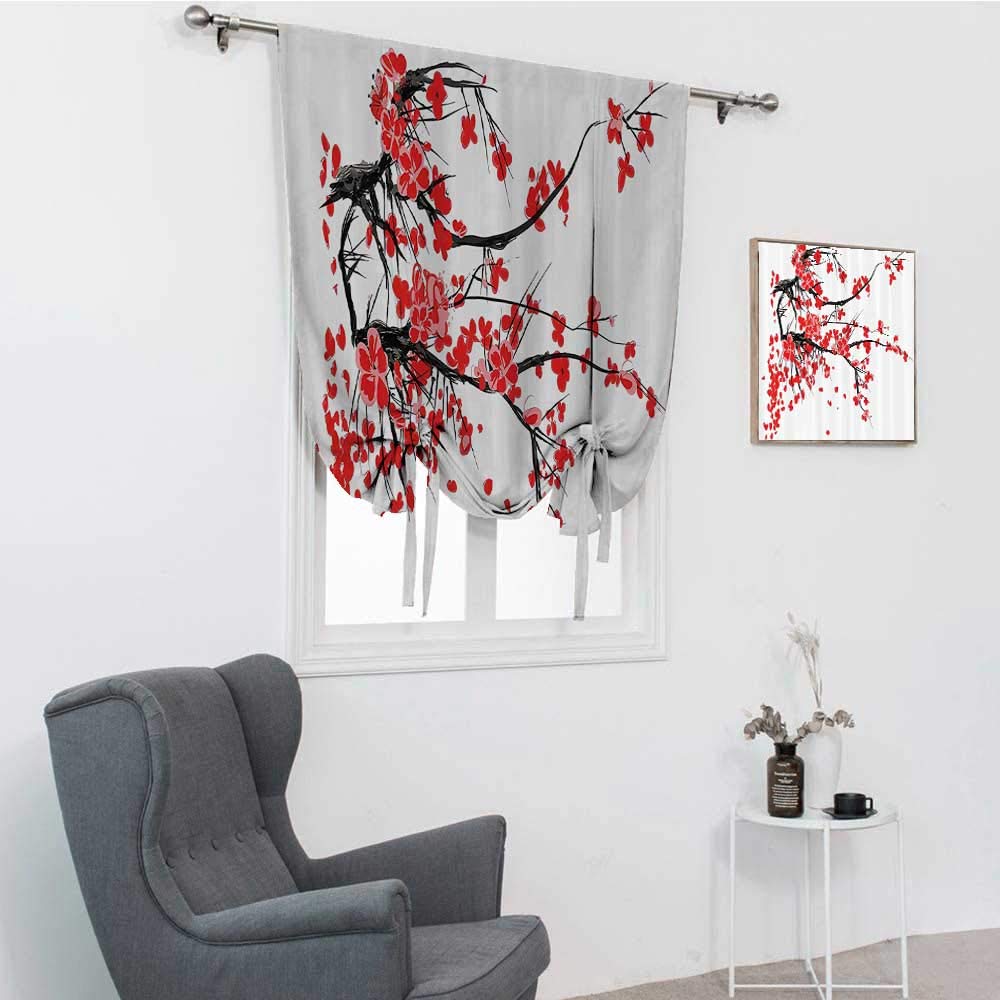 Elevate Your Decor with Cherry Blossom Roman Shades in Vermilion Brown