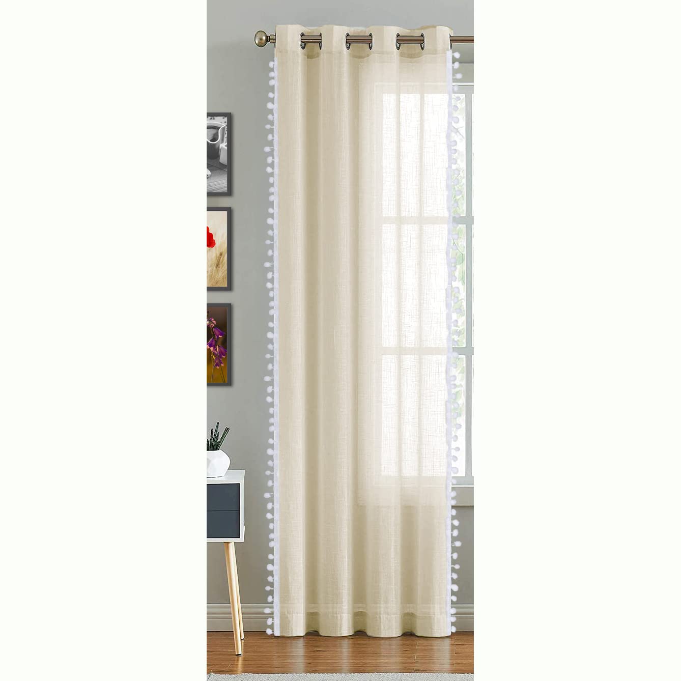 Transform Your Space with Chic HOMEMONDE Cotton Sheer Door Curtains