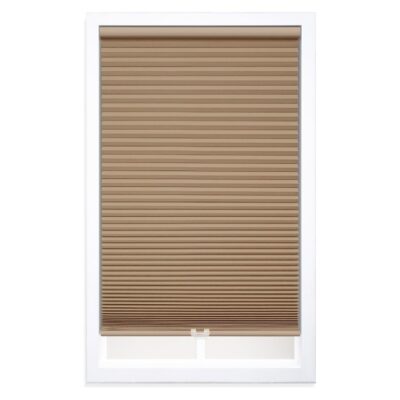 Cordless Blackout Cellular Shade 22W x 72L Inches in Latte Color