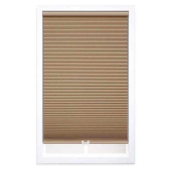 Cordless Blackout Cellular Shade 22W x 72L Inches in Latte Color