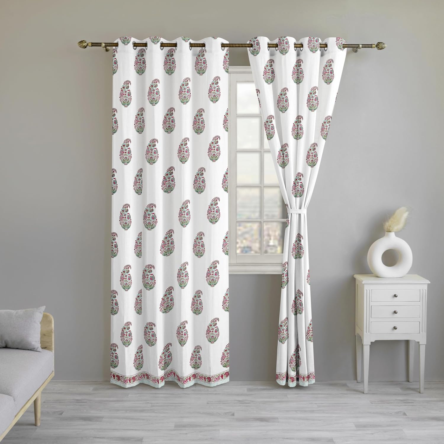 Charming Decorative Cotton Semi Sheer Curtains for Kids’ Rooms and Living Spaces