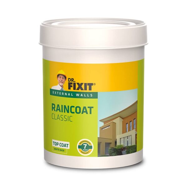 Dr. Fixit RAINCOAT Classic White: Waterproofing Coating for Lasting Protection