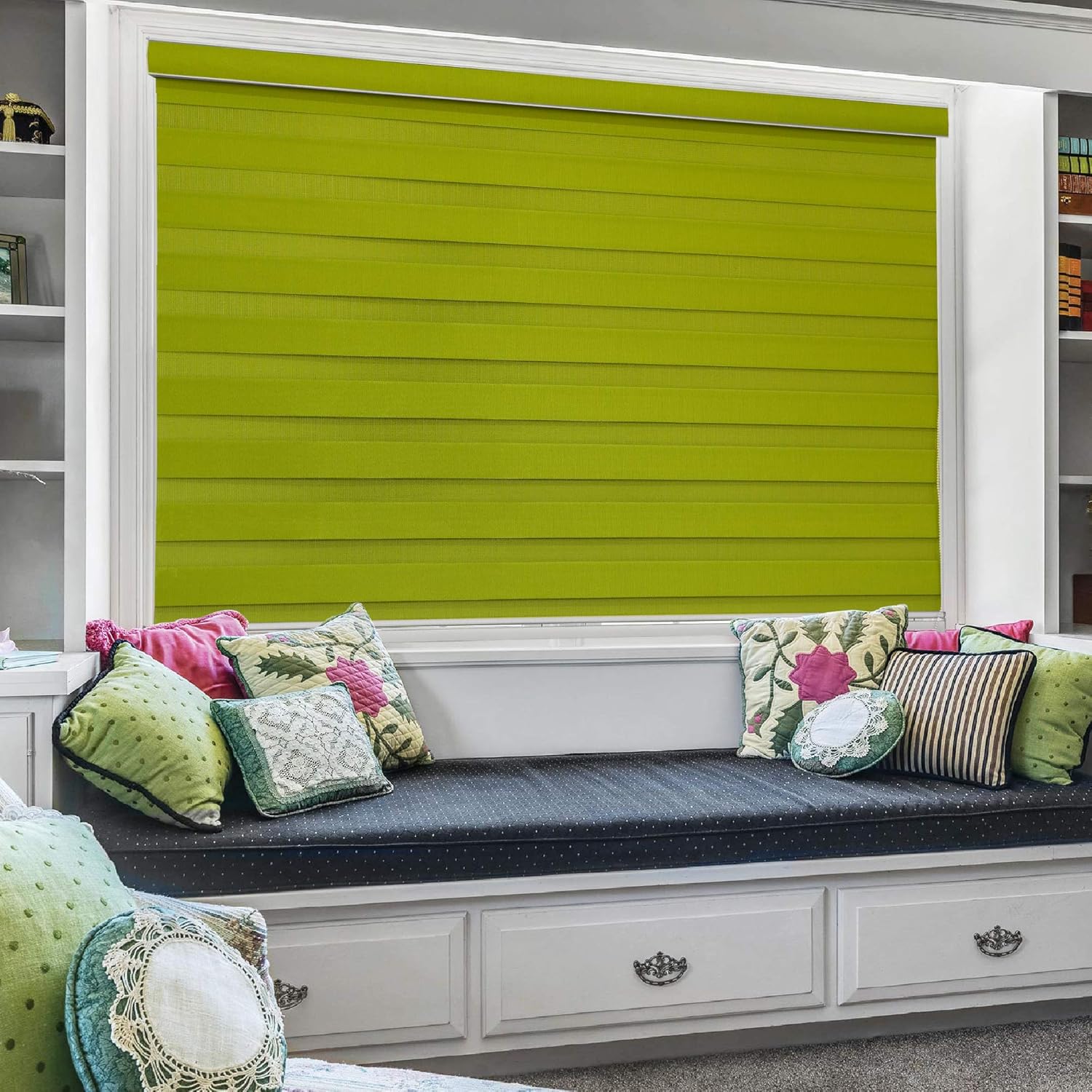 Stylish Light Control: Review of Dual Layer Zebra Roller Shades in Green