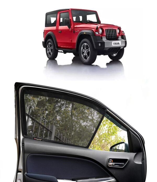 Dvigorous Half Window Sun Shade for Mahindra Thar 2020 - Set of 4