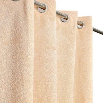 Elegant 2 Piece Cream Velvet Door Curtains – 7 Feet for Stylish Homes