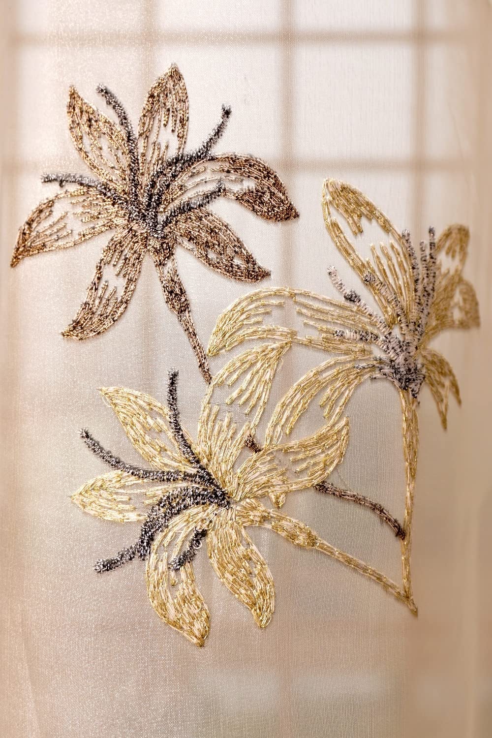 Elegant 9 Ft Embroidered Linen Curtains: Transform Your Home Decor Effortlessly