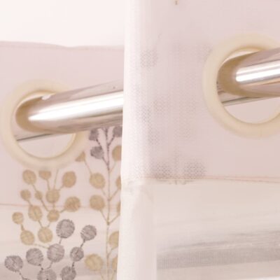 Elegant 9 Ft Sheer Tissue Curtains with Embroidery for Stylish Home Decor