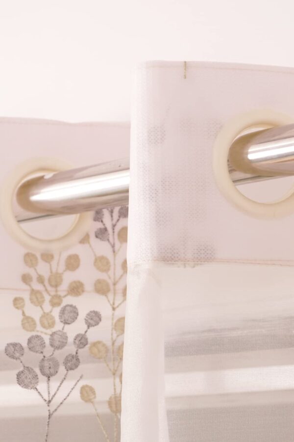 Elegant 9 Ft Sheer Tissue Curtains with Embroidery for Stylish Home Decor