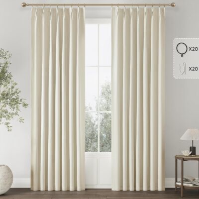 Elegant 90-Inch Blackout Curtains for Living Room – Thermal Light Blocking Drapes